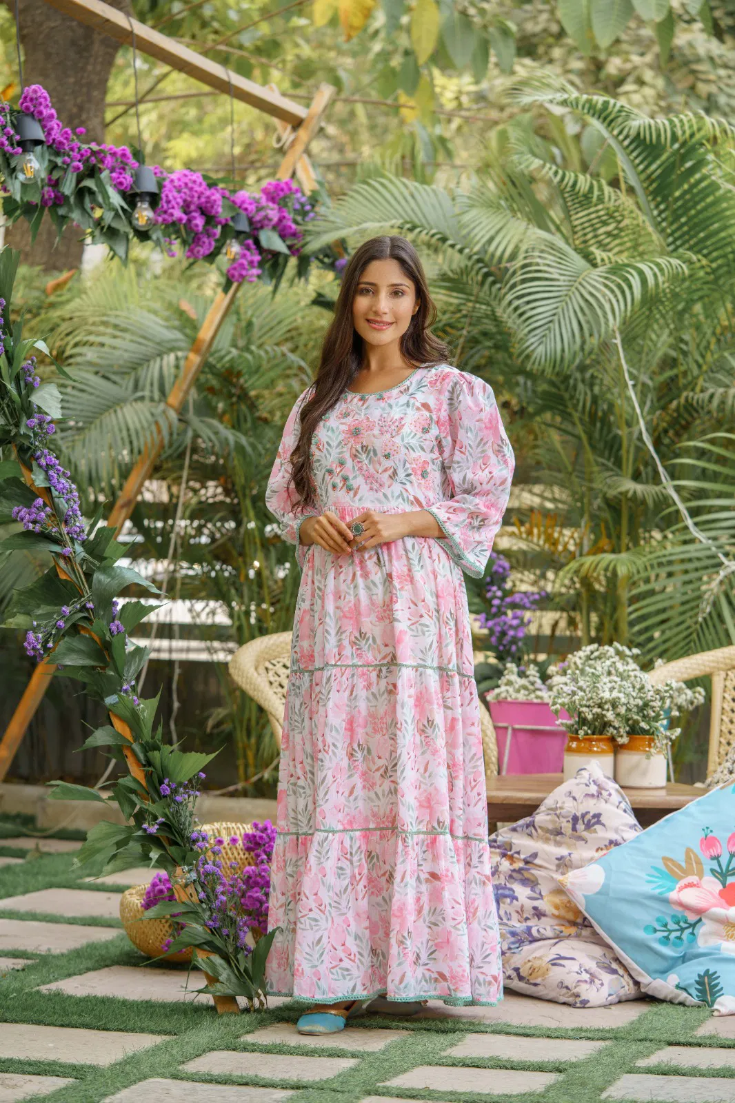 Psyna 1948 Linen Prints Festive Wear Wholesale Gown Catalog